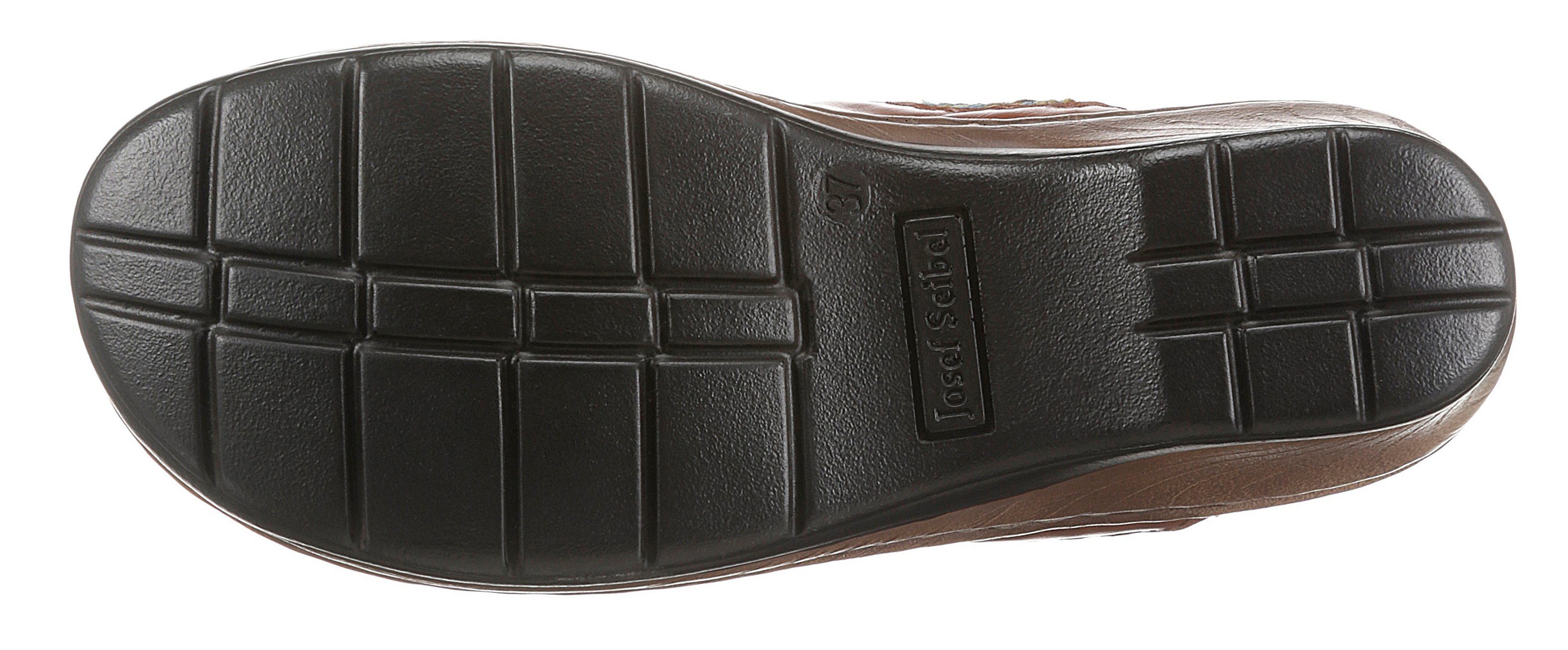 Josef Seibel CATALONIA 59 mit Textilbesatz buntem Clog cognac