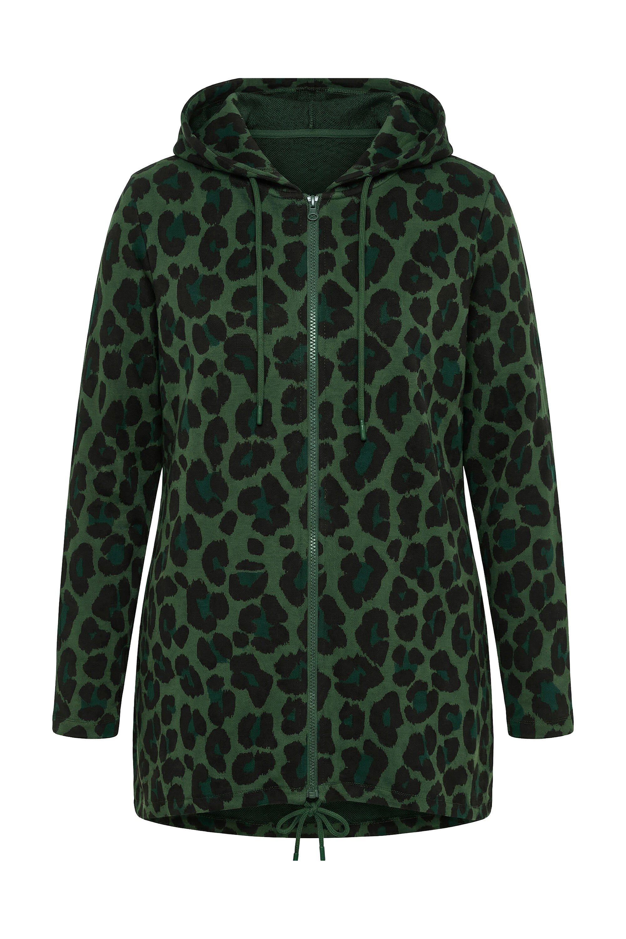 Angel of Style Sweatjacke Sweatjacke längere offene Form Kapuze Color-Leo günstig online kaufen