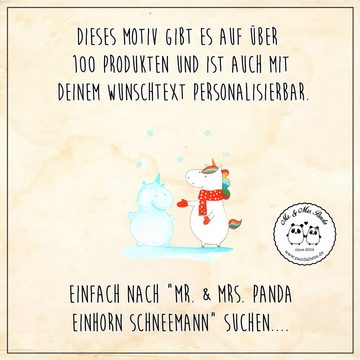 Mr. & Mrs. Panda Aufbewahrungsdose Einhorn Schneemann - Rot Pastell - Geschenk, Einhörner, Dose, Keksdos (1 St), Besonders glänzend