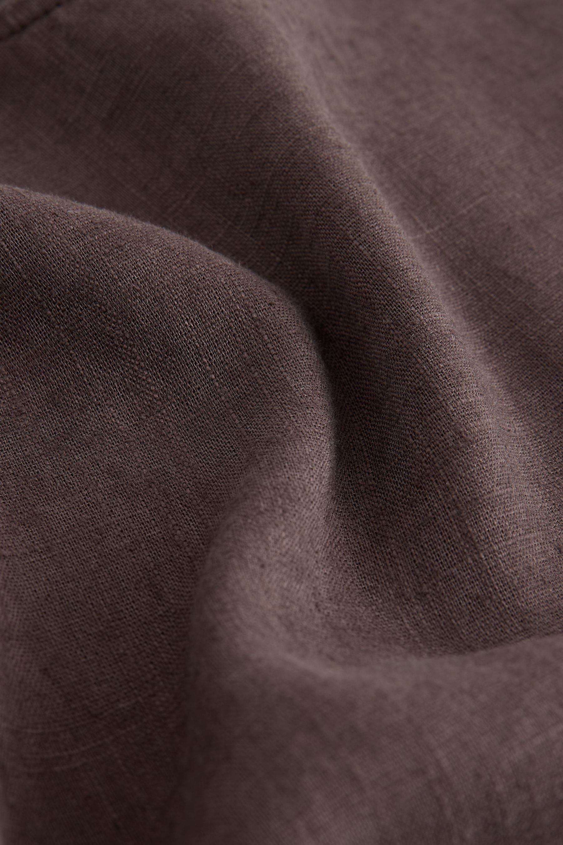 Next T-Shirt Kurzärmeliges, kastiges T-Shirt mit Leinenanteil (1-tlg)
