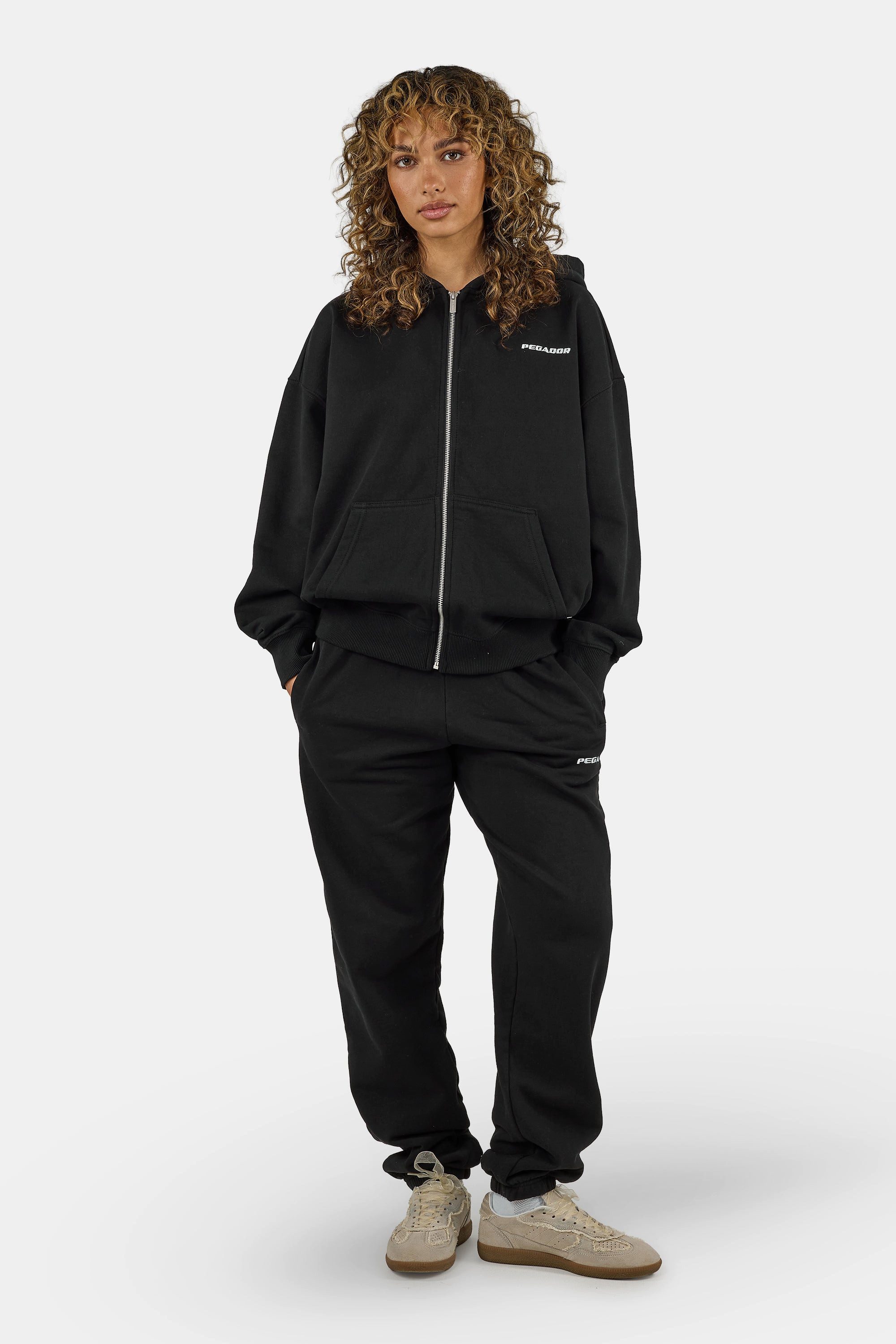 PEGADOR Kapuzensweatjacke Clarita Oversized Sweatjacket Baumwollmischung, oversize