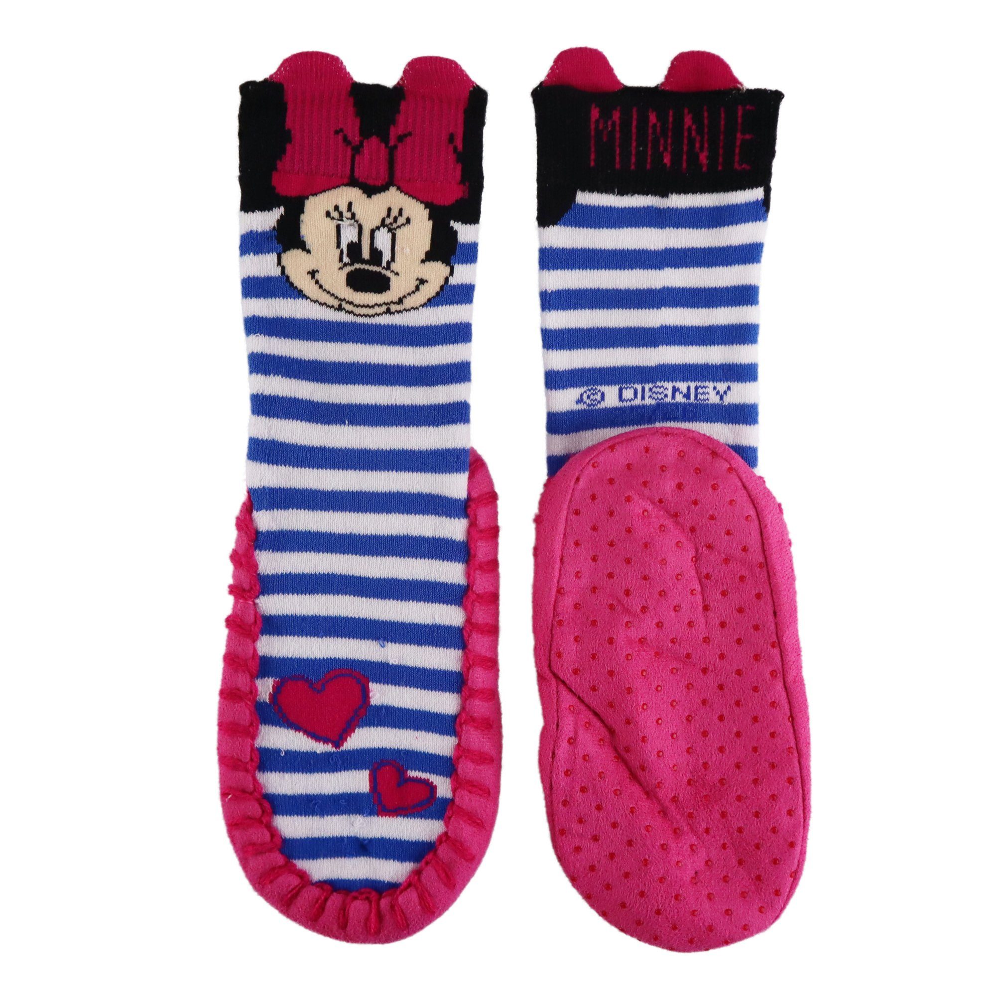 Disney Minnie Mouse ABS-Socken Minnie Maus Mädchen Kinder anti rutsch Socken  Gr. 23 bis 28