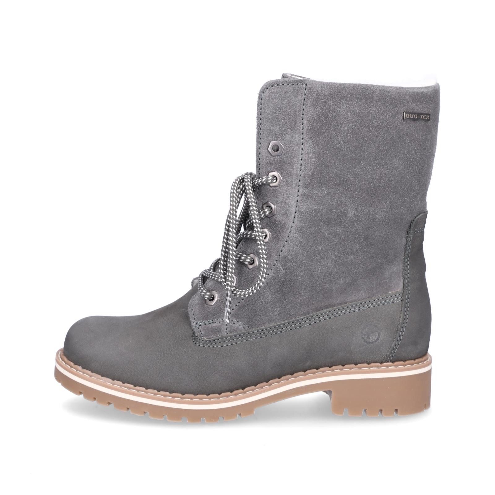 Tamaris Tamaris Damen Leder Schnürboot anthrazit Schnürboots