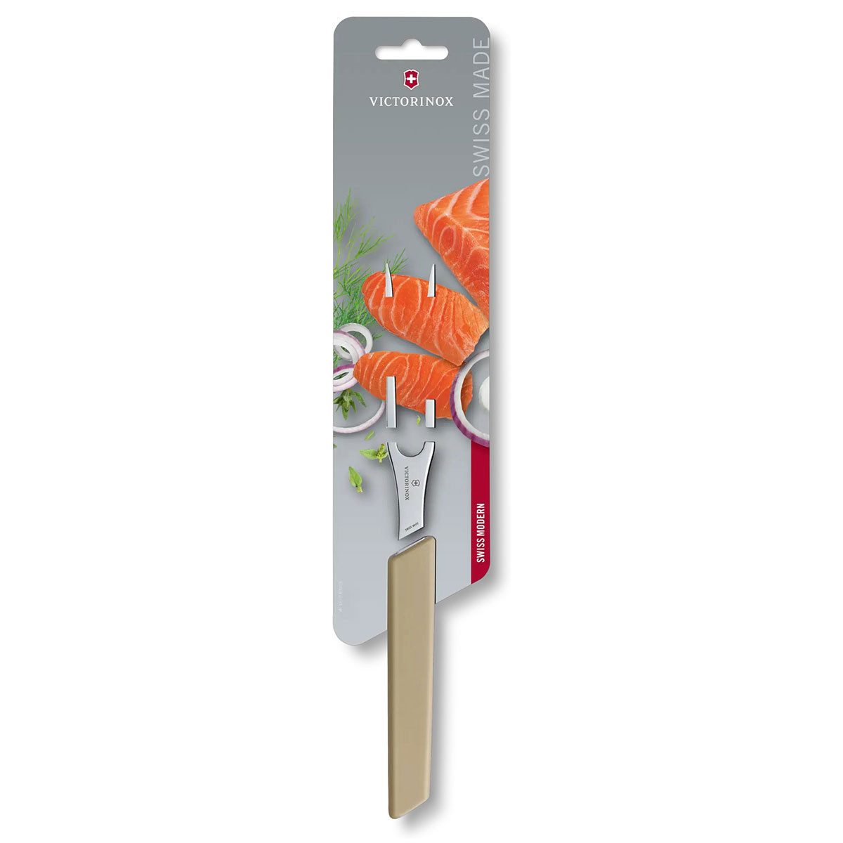 Victorinox Grillbesteck-Set Swiss Modern Tranchiergabel - Braun