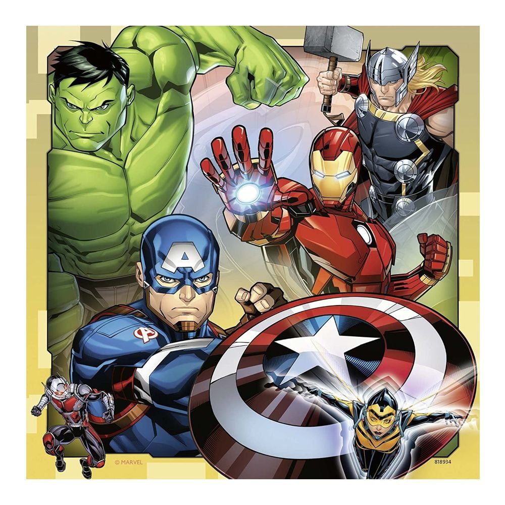 The x 3 49 Puzzle Avengers Marvel Puzzle 49 Teile Superhelden, AVENGERS Puzzleteile Box Ravensburger