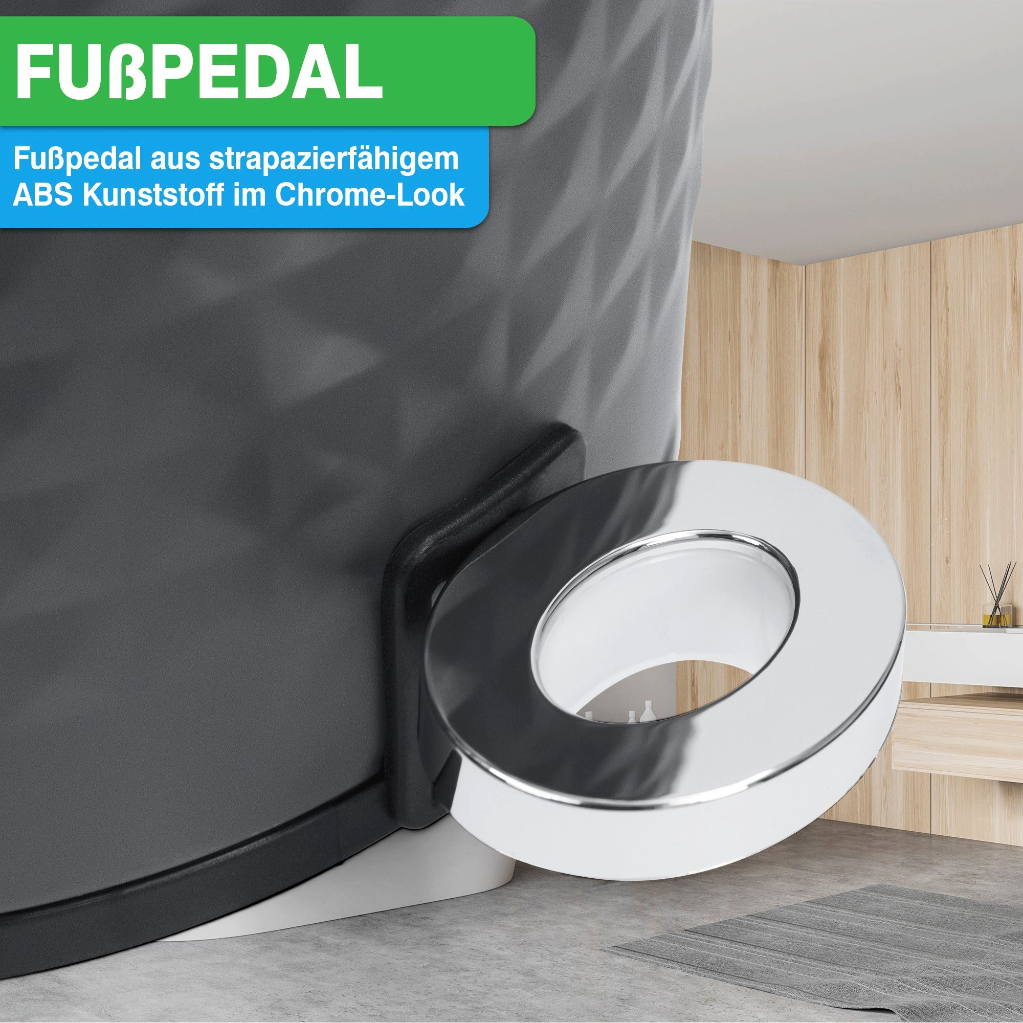 YourCasa Mülleimer YourCasa® Edelstahl Mülleimer Bad 5L - Badezimmer Mülleimer, Fassunsgvermögen 5L – Bild 5 von 5