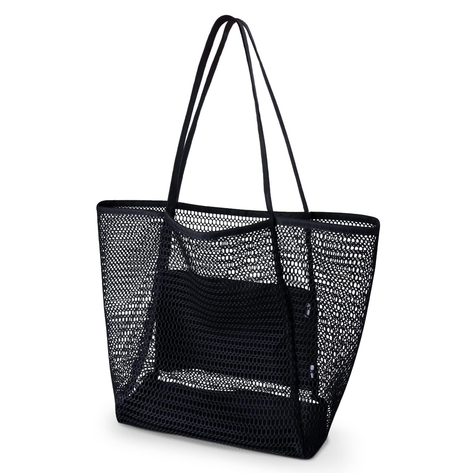 FOUORTUNATE-BEE XL-Strandtasche Große Strandtasche Damen Netz Reißverschlus günstig online kaufen