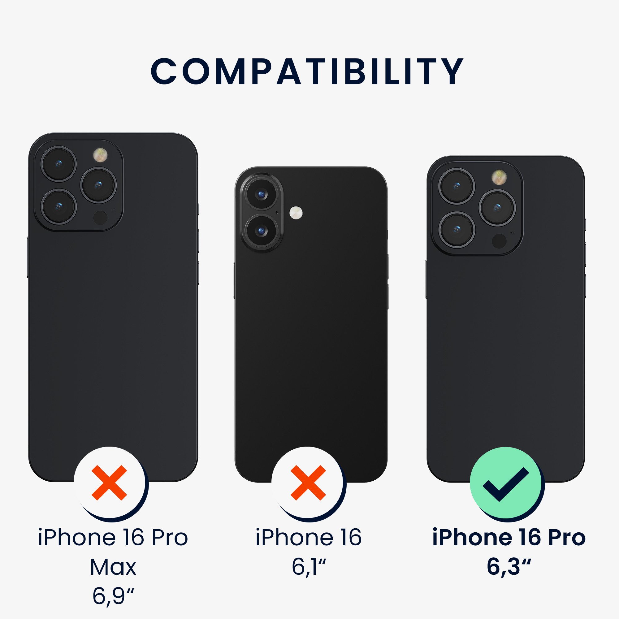 kwmobile Smartphone-Hülle Handyhülle für Apple iPhone 16 Pro Hülle, gummierte Handy Silikon Case - Schutzhülle Cover