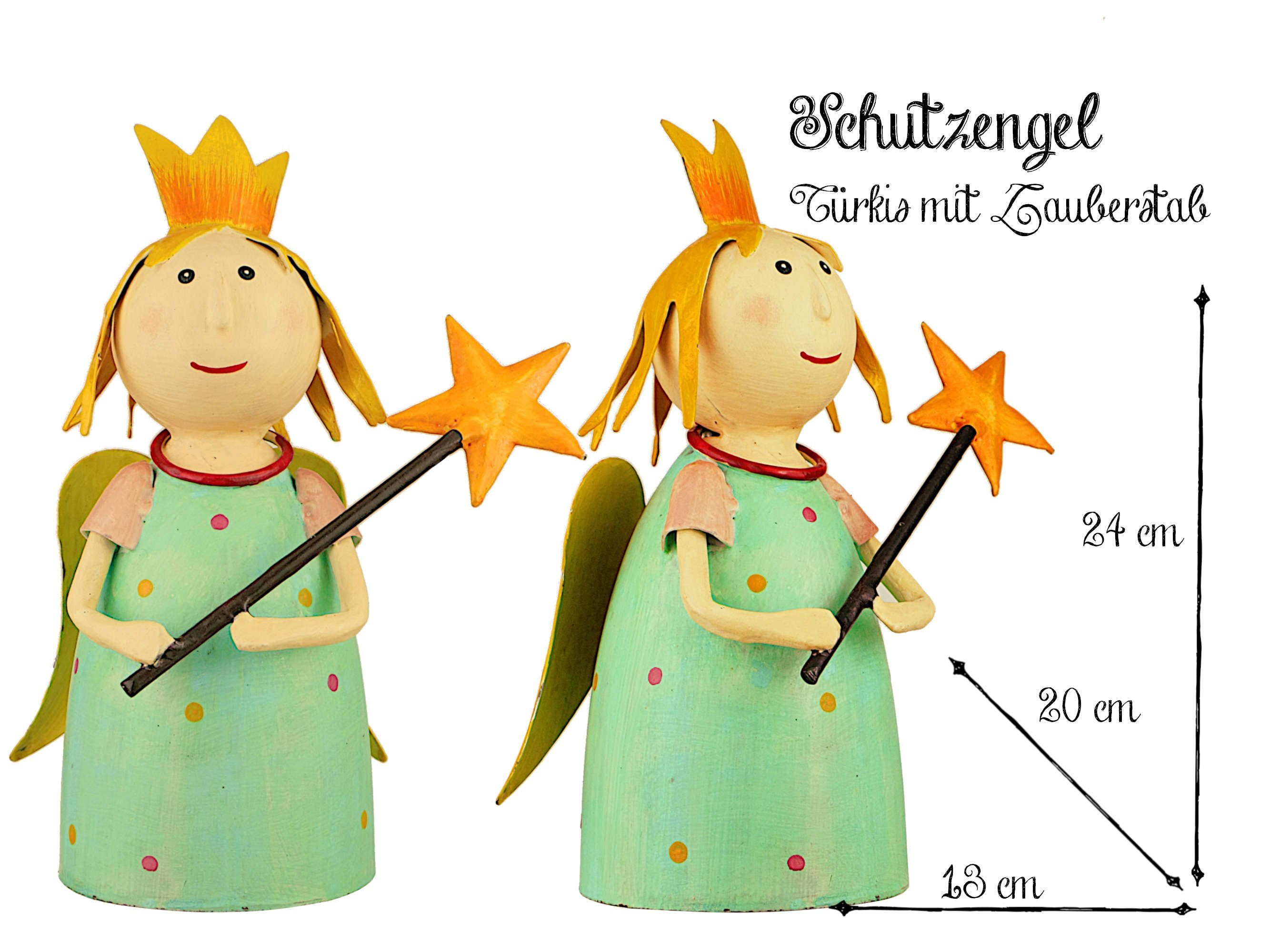 Paulslandhaus Gartenfigur ZAUNHOCKER SCHUTZENGEL ENGEL METALL günstig online kaufen