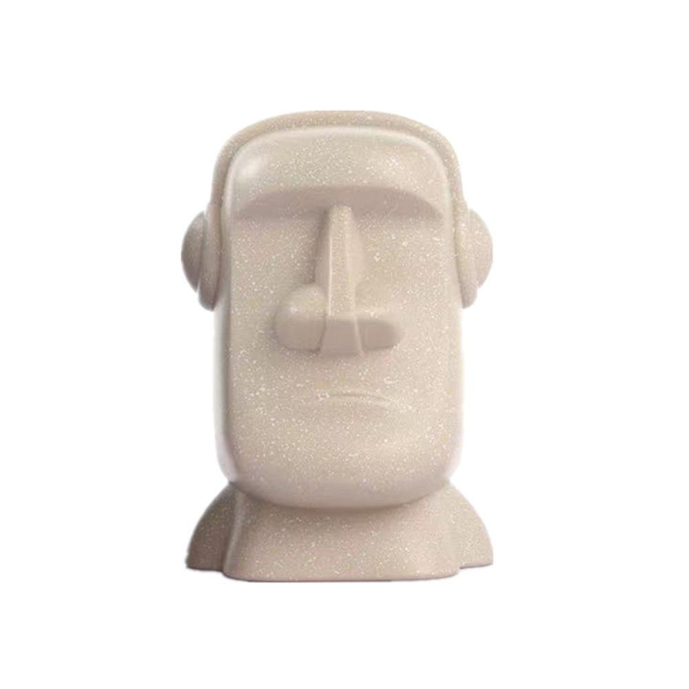 MOUTEN Osterinsel-Moai-Porträt-Ornament, Bluetooth-TF-Karten-Lautsprecher Bluetooth-Lautsprecher weiß