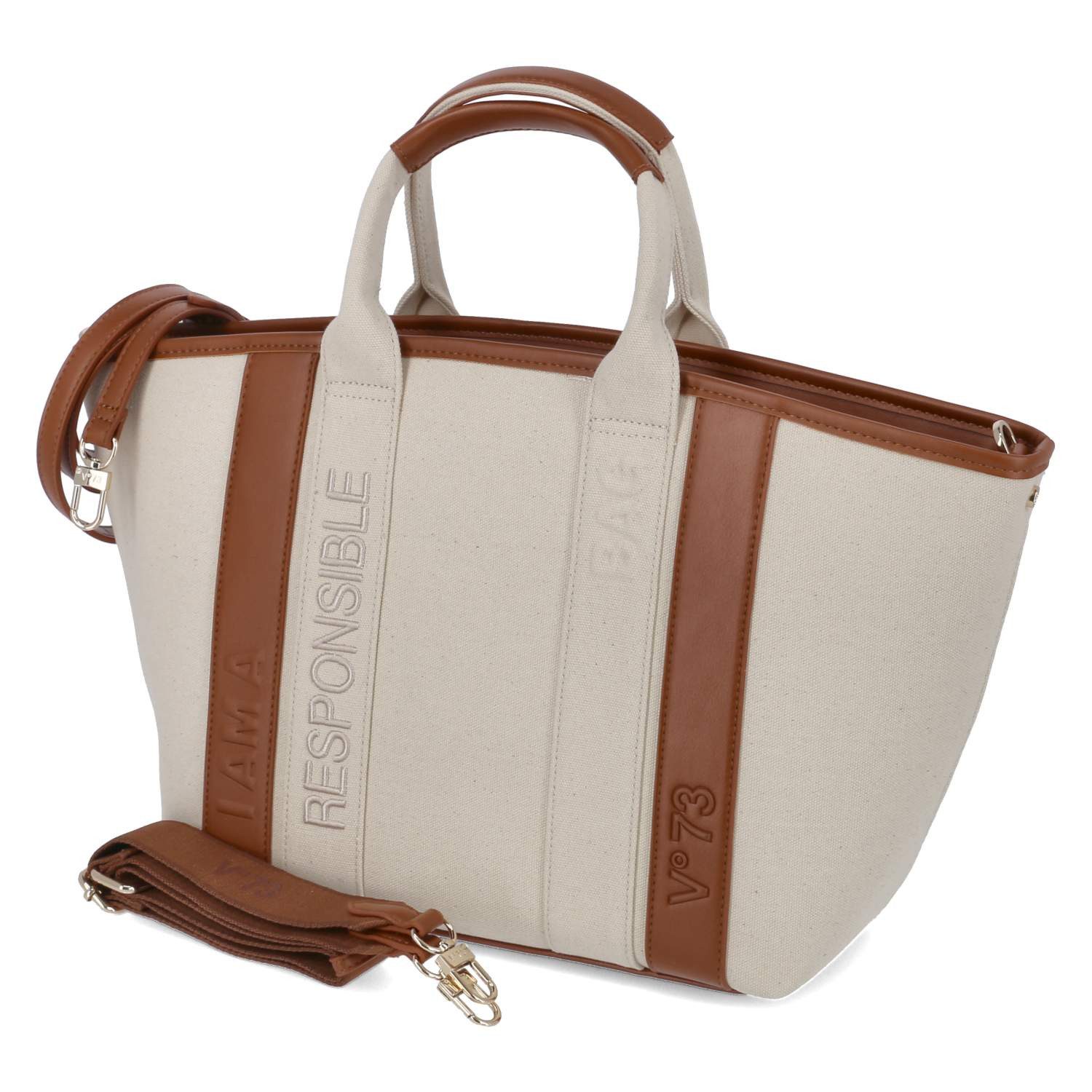 ショルダーバッグ・ポシェット V 73 RESPONSABILITY BIS SHOPPING BAG V°73 Responsibility Bis Canvas Shoulder Bag | Neutrals