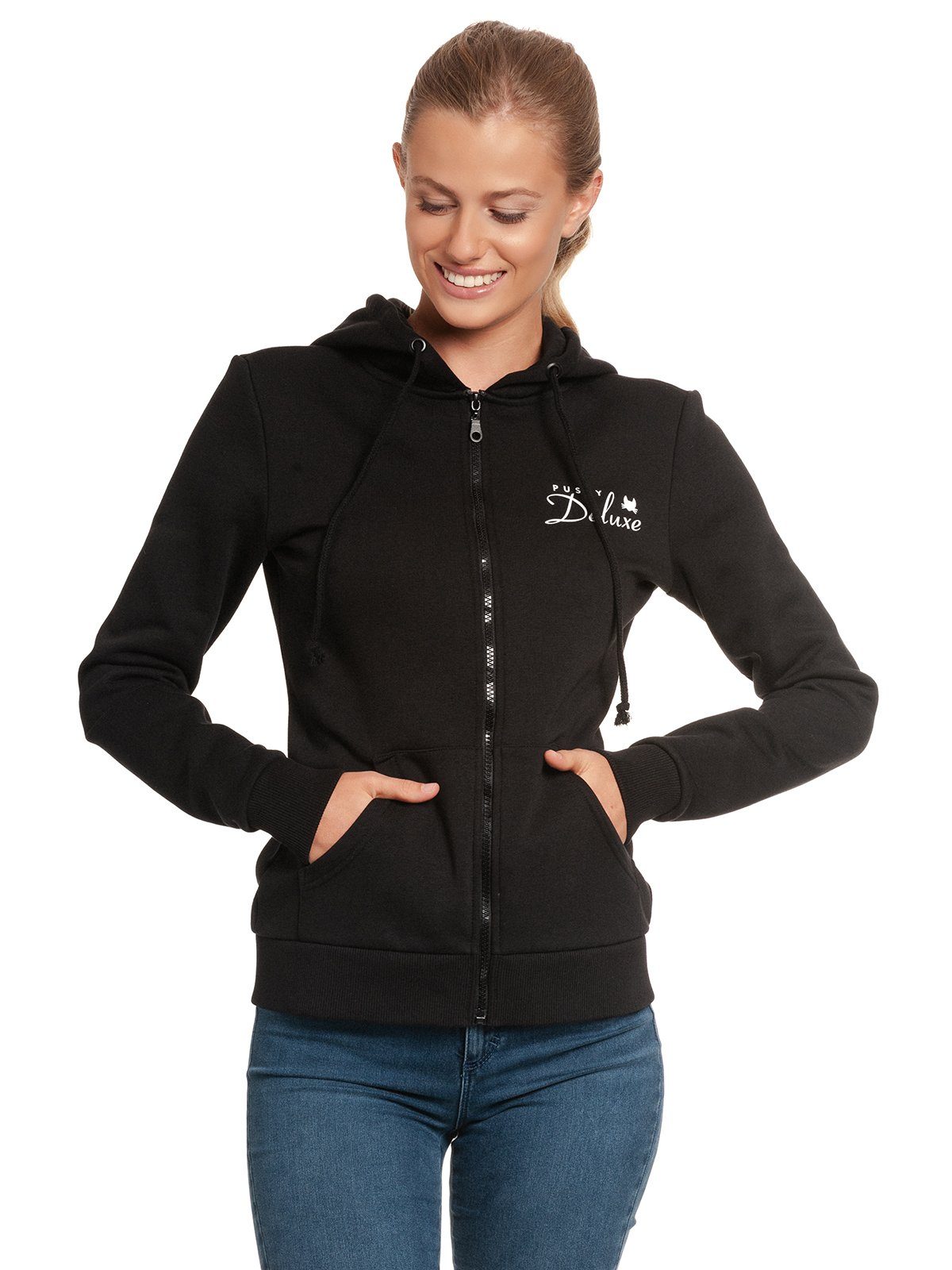 Pussy Deluxe Kapuzensweatjacke Stay Safe Lace Mask