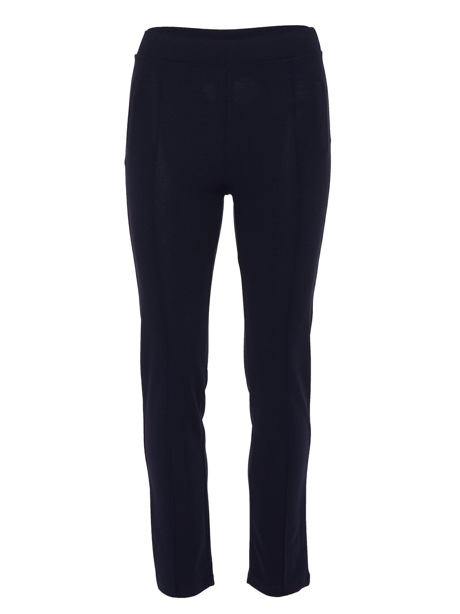 MONACO blue Schlupfhose Stoffhose Körpernah mit Biese