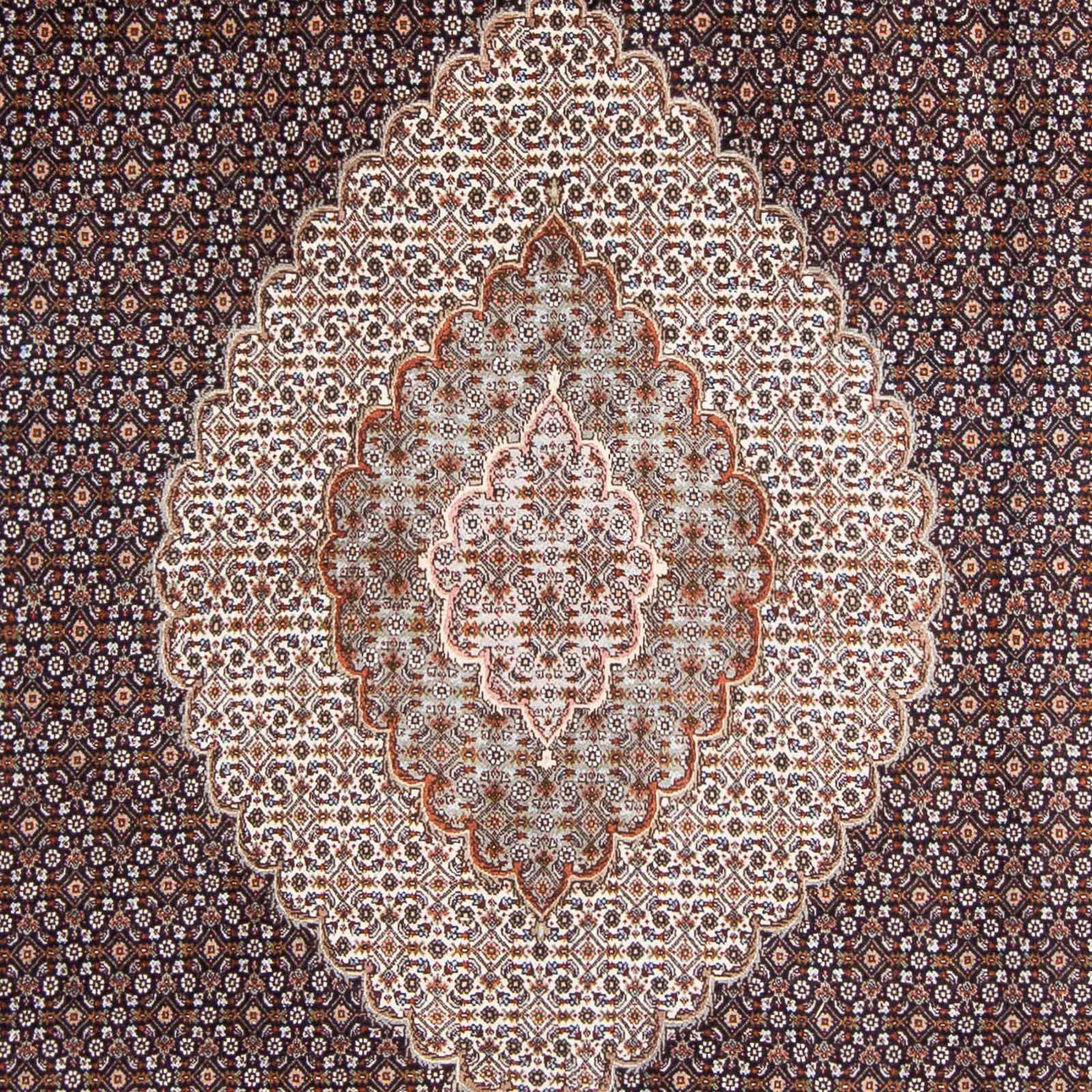 Orientteppich Perser - - dunkelblau, 200 10 mm, mit Einzelstück rechteckig, Höhe: Zertifikat Handgeknüpft, Täbriz x morgenland, - Wohnzimmer, 295 cm