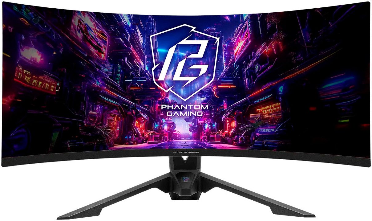 Asrock PG34QR Curved-LED-Monitor (86 cm/34 ", 3440 x 1440 px, UWQHD, 1 ms Reaktionszeit, 180 Hz, VA LED)