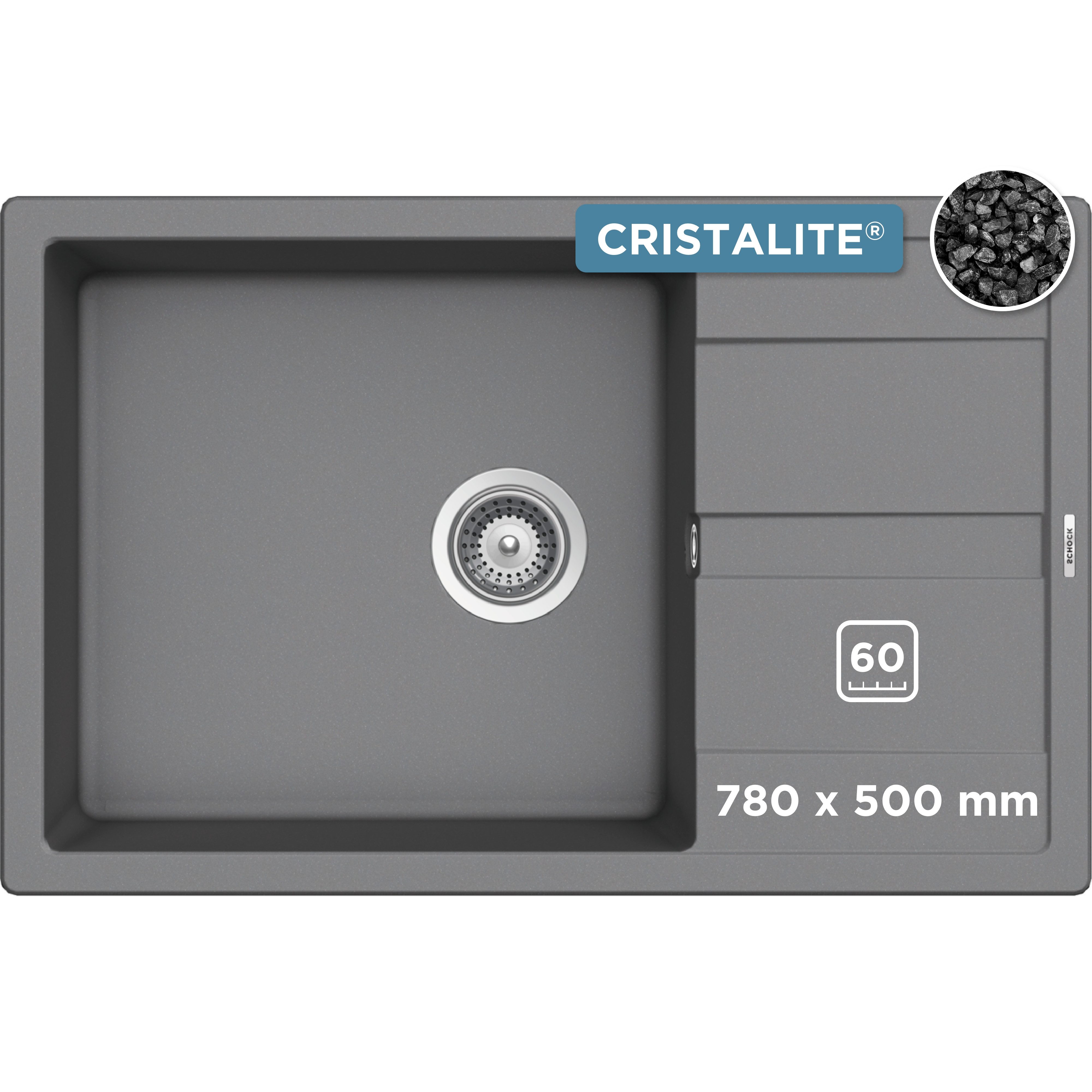 Schock Granitspüle Manhattan D-100LS, rechteckig, 78/50 cm
