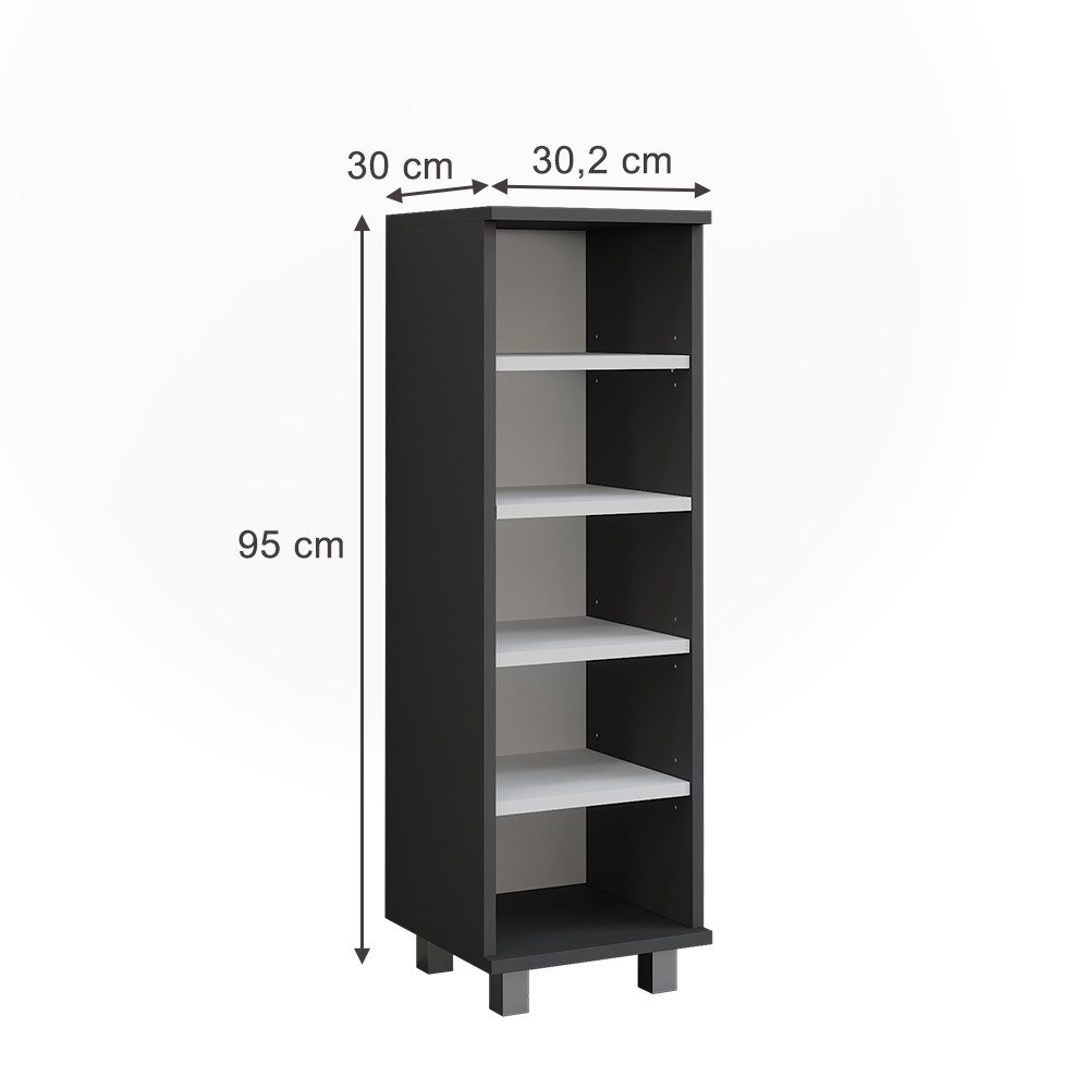 Vicco Midischrank Ilias, Anthrazit/Weiß, 30.2 x günstig online kaufen