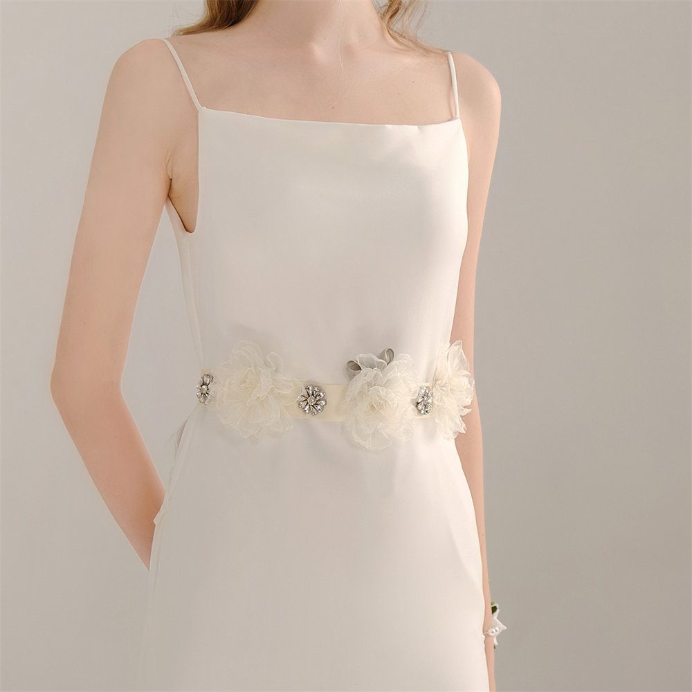 Rouemi Gürtelriemen Bridal Taille Kette, Kleid Hochzeit Blume eleganten Gürtel