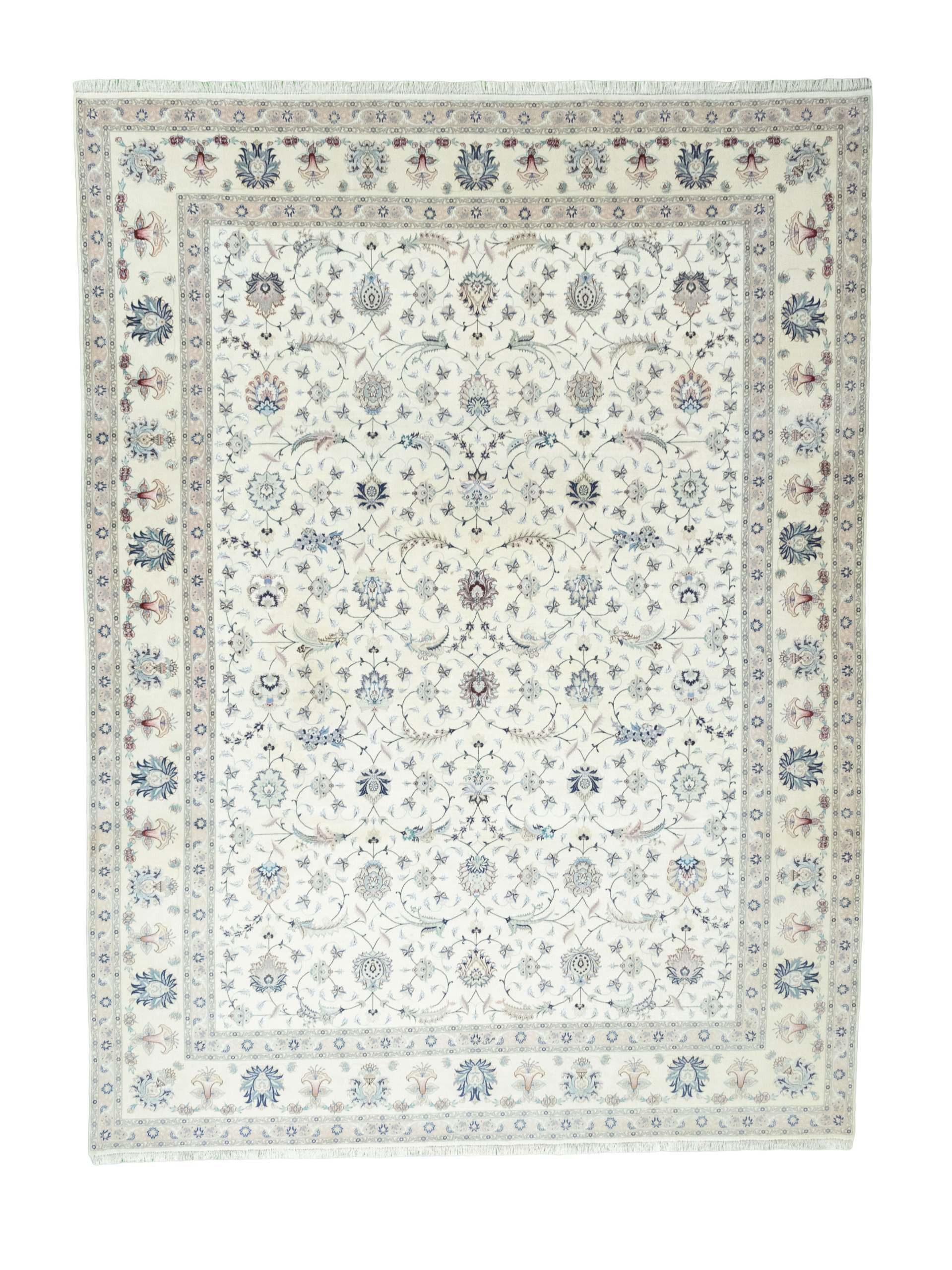CABBEL Orientteppich 400x297 cm Perser Täbriz 50Raj Beige Korkwolle Handgeknüpft Klassisch, rechteckig, Höhe: 8 mm, 100% Korkwolle – robust, langlebig, traditionelle Knüpfdichte