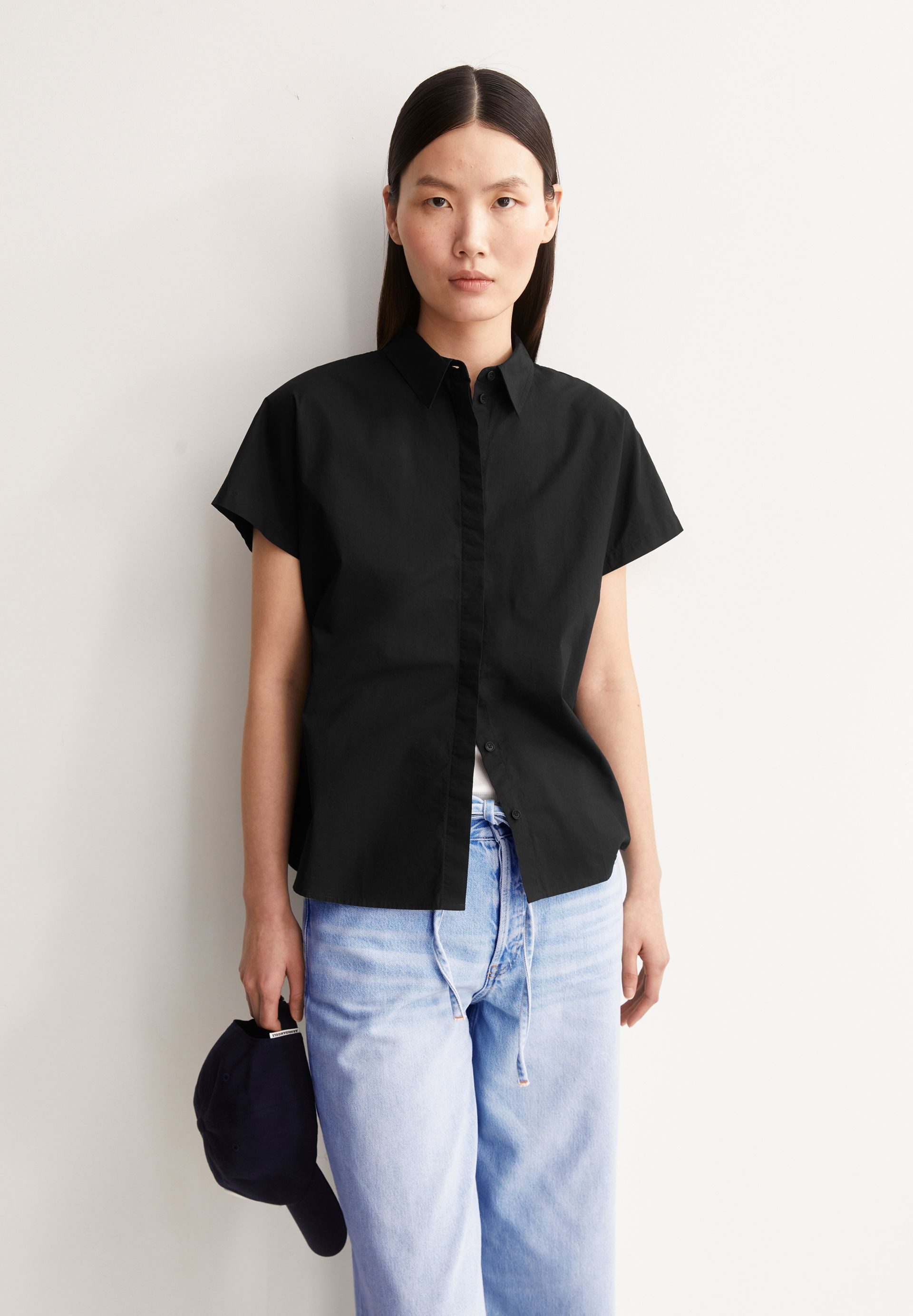 Armedangels Kurzarmbluse LARISAANA Bluse aus 100% Bio-Baumwolle Relaxed Fit – Bild 5 von 5