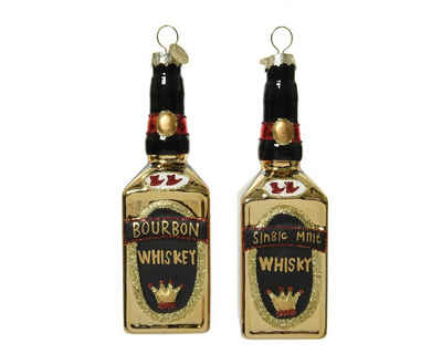 Decoris season decorations Christbaumschmuck, Christbaumschmuck Glas Bourbon / Whiskey 14cm gold, 1 Stück sortiert