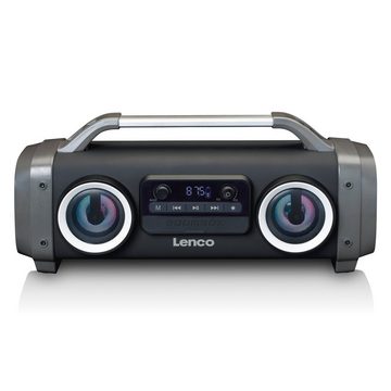 Lenco SPR-100 Tragbares High Power Boombox Radio mit BT, USB, SD, IPX4 Boombox (25 W)