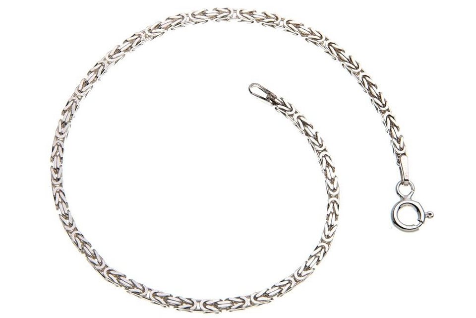 925 Silberkettenstore 2mm Silberarmband Silber, - 16-25cm wählbar Armband Königskette Länge von