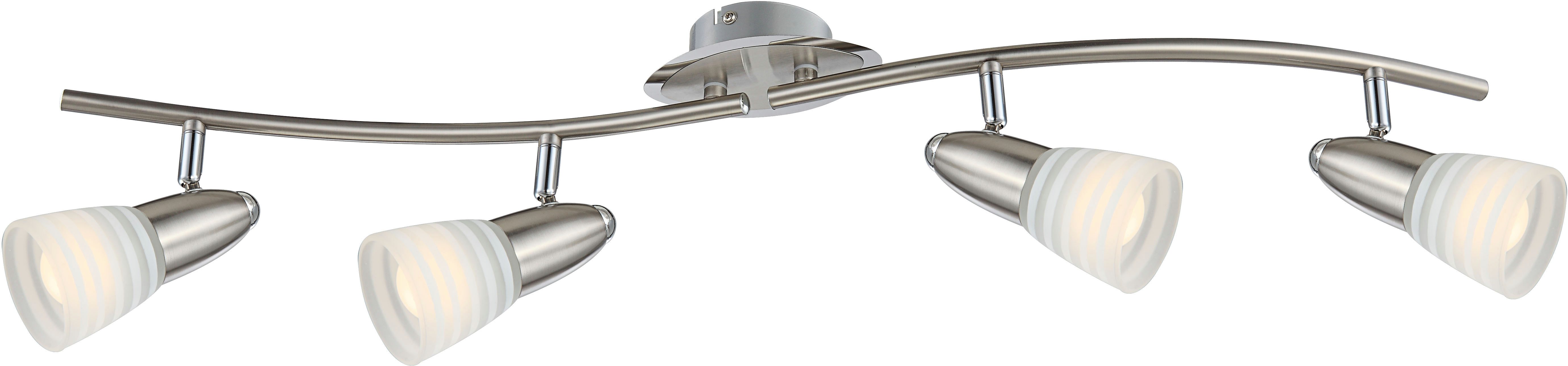 GLOBO LIGHTING Deckenstrahler CALEB, Leuchtmittel wechselbar, Warmweiß, LED-Strahler/Glas opal/3000K/Wohnzimmer/Flur