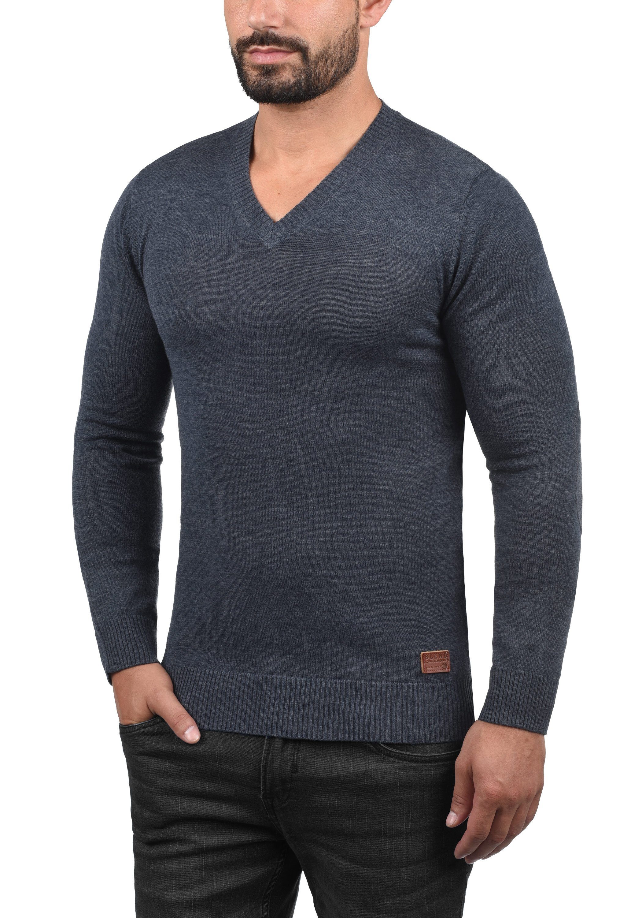 Blend Strickpullover BHLasse Feinstrickpullover mit aufgestickten Ellenboge günstig online kaufen