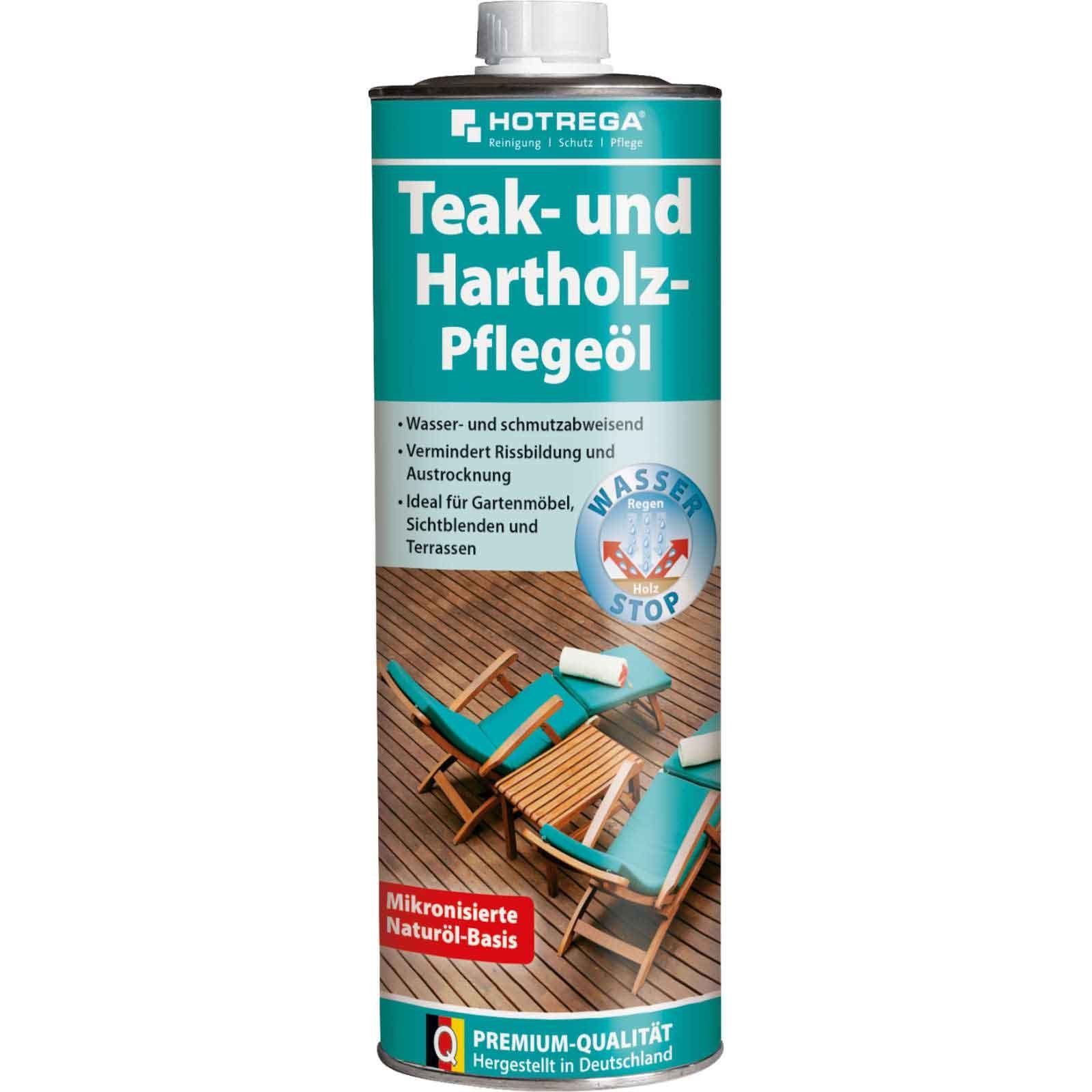 Super Sonderpreis! HOTREGA® Teak- und 1 Liter Pflegeset Pflegeöl Hartholz