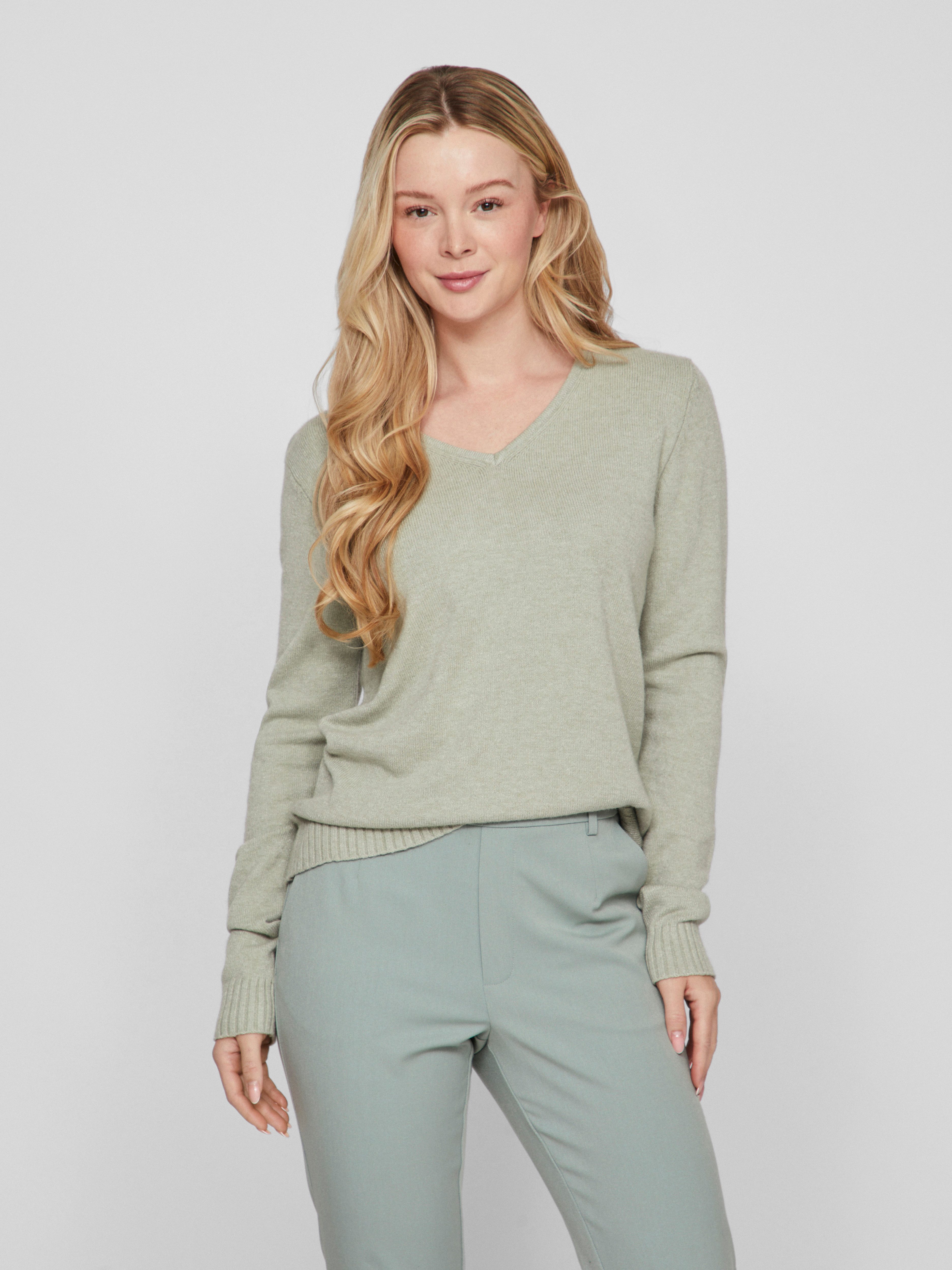 Vila V-Ausschnitt-Pullover VIRIL V-NECK L/S KNIT günstig online kaufen