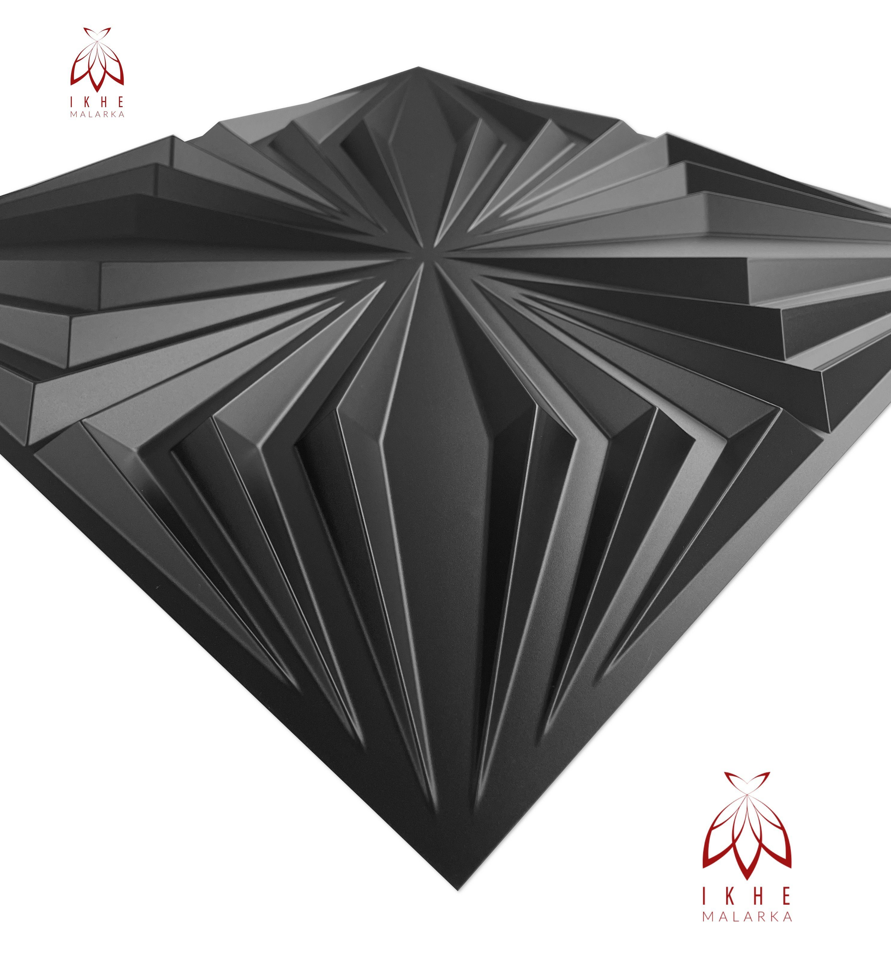 IKHEMalarka 3D Wandpaneel 3D Paneele PVC Kunststoffpaneele, BxL: 50,00x50,00 cm, 0,25 qm, (1 Stück, 3D Wandpaneele Deckenpaneele) hochwertige & harte PVC 3D Platten Wand & Decke