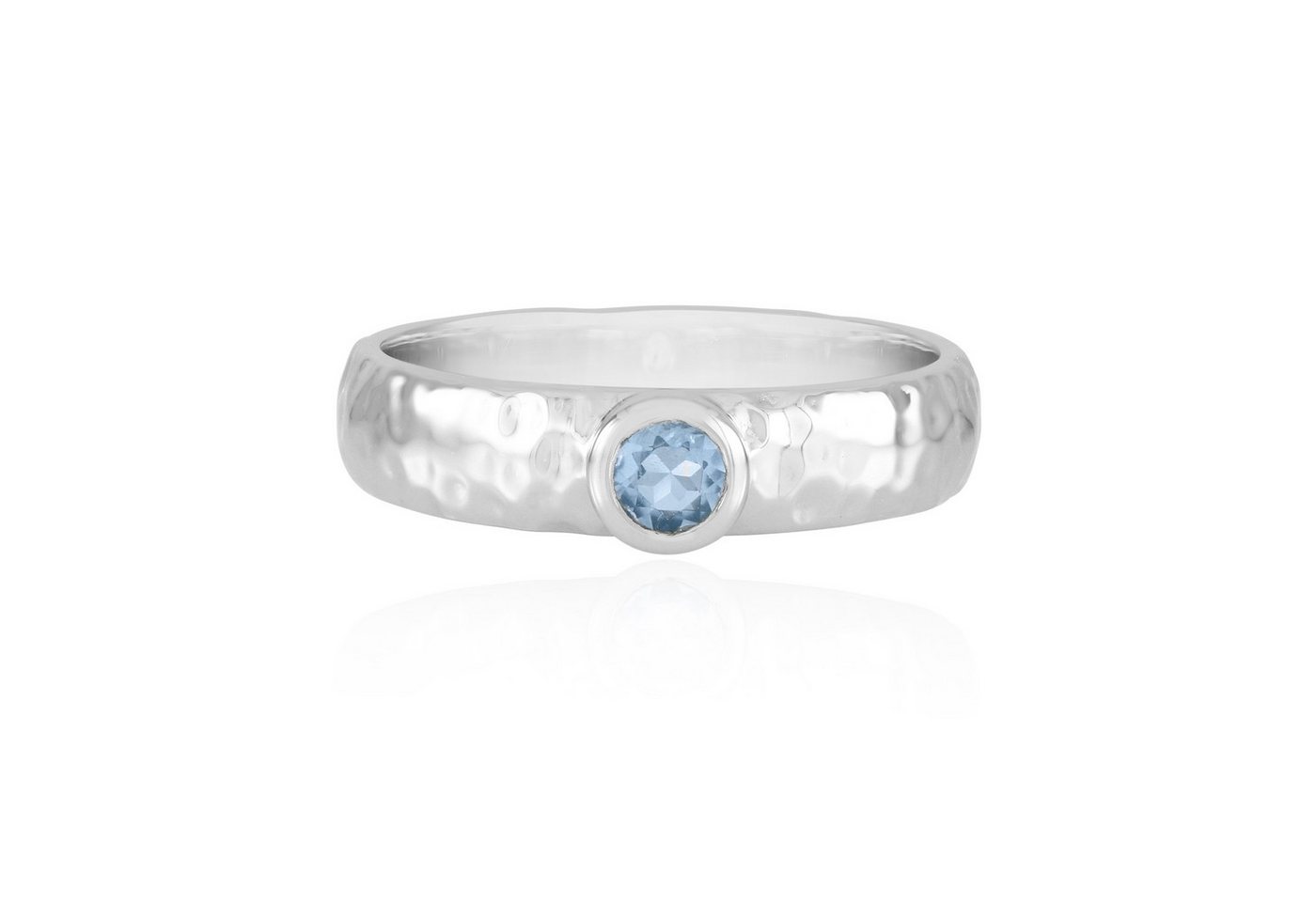 Cavill Solitärring Silberring mit brasilianischem Aquamarin (1-tlg)