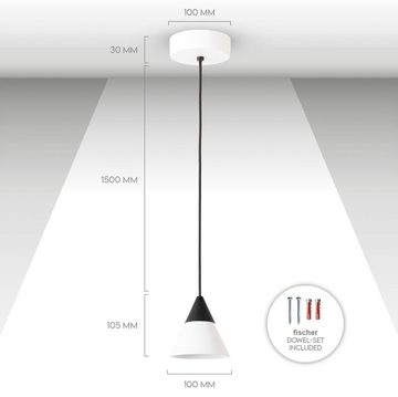 Paco Home Pendelleuchte CLEA, LED fest integriert, Warmweiß, LED Hängelampe Wohnzimmer Esszimmer Küchenlampe Hängend
