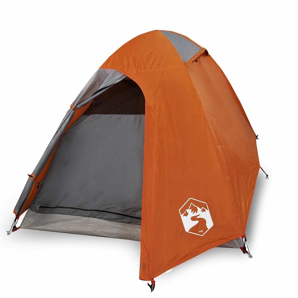 Kuppelzelt Kuppel-Campingzelt 2 Personen Orange Wasserdicht