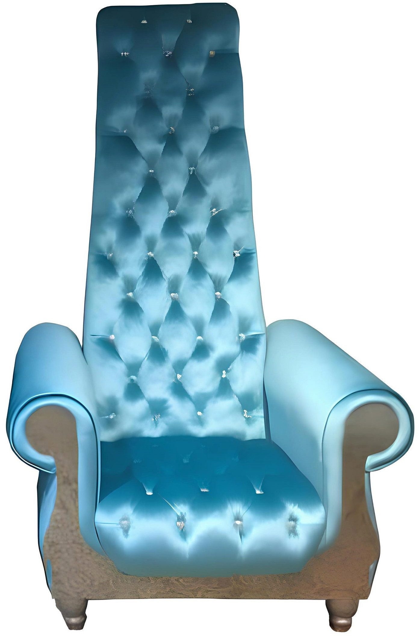 Xlmoebel Ohrensessel Chesterfield-Sessel aus edlem Samt im antiken Design (1-St., Sessel), Hergestellt in Europa