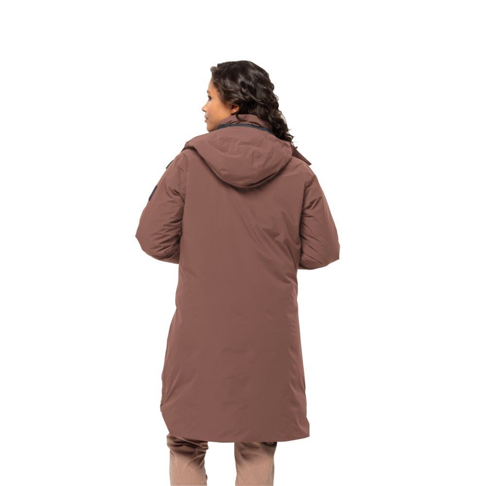 Jack Wolfskin Daunenmantel Luisenplatz Coat (wasserdicht, winddicht) rotbraun Damen