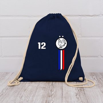Shirtracer Turnbeutel 12. Mann Frankreich Emblem, 2024 Fussball EM Fanartikel