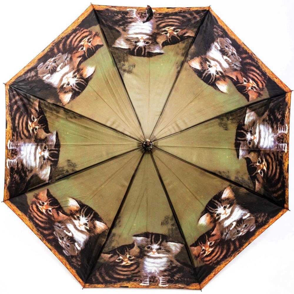 Luckyweather not just any other day Stockregenschirm Regenschirm Motiv FOUR KITTENS Automatik