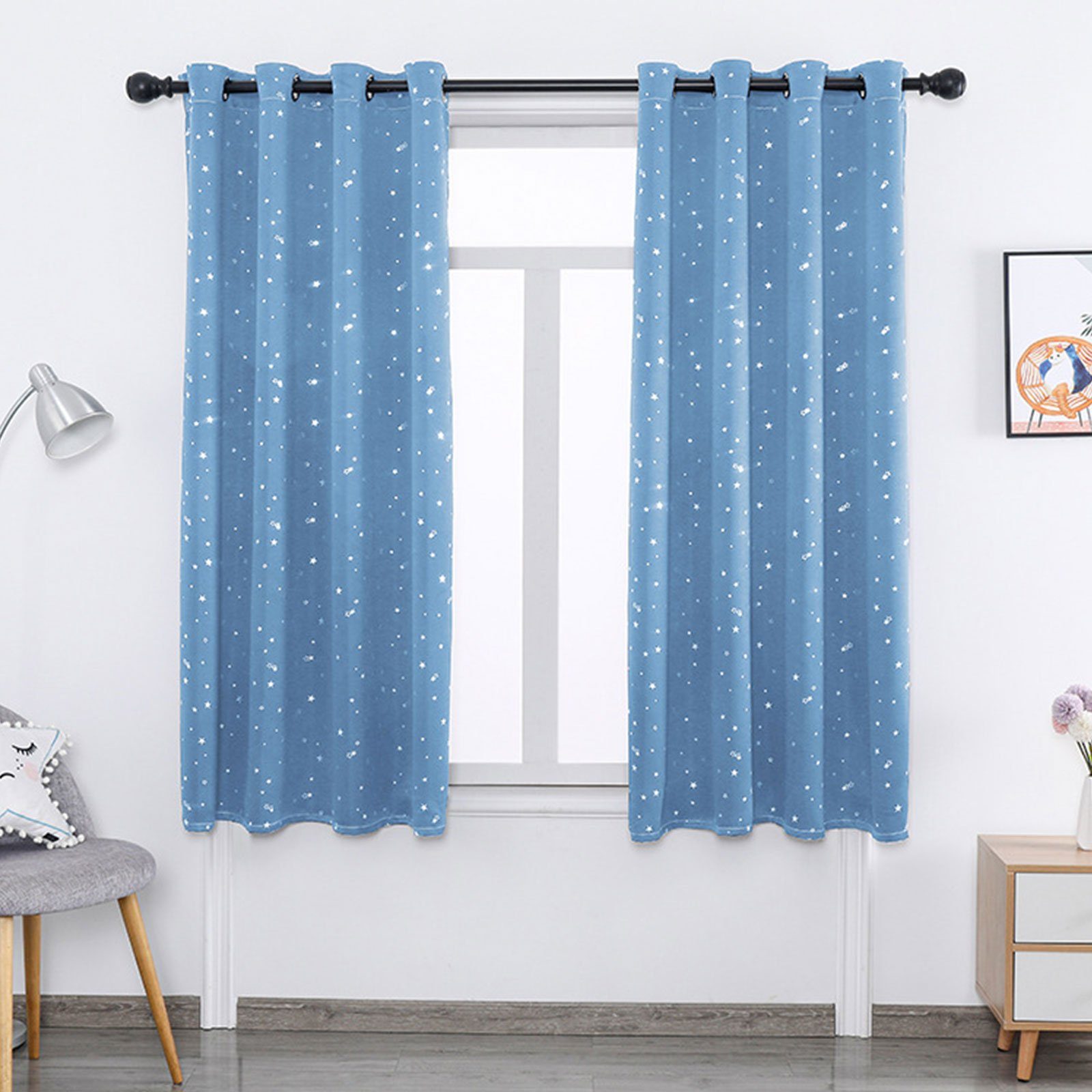 Verdunkelungsvorhang 2er Set Verdunklungsvorhänge Vorhang Vorhänge Gardinen  Curtains, REDOM, (2 St), abdunkelnd, Schlafzimmer Thermovorhang Ösen  Wärmeisolierend gegen Kälte Blickdicht, Schwere, gefütterte Vorhänge mit  Verdunkelung können ein toller