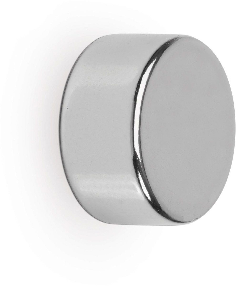 MAUL Magnet Neodym-Scheibenmagnet 10x20mm 12000g hellsilber VE=4 Stück
