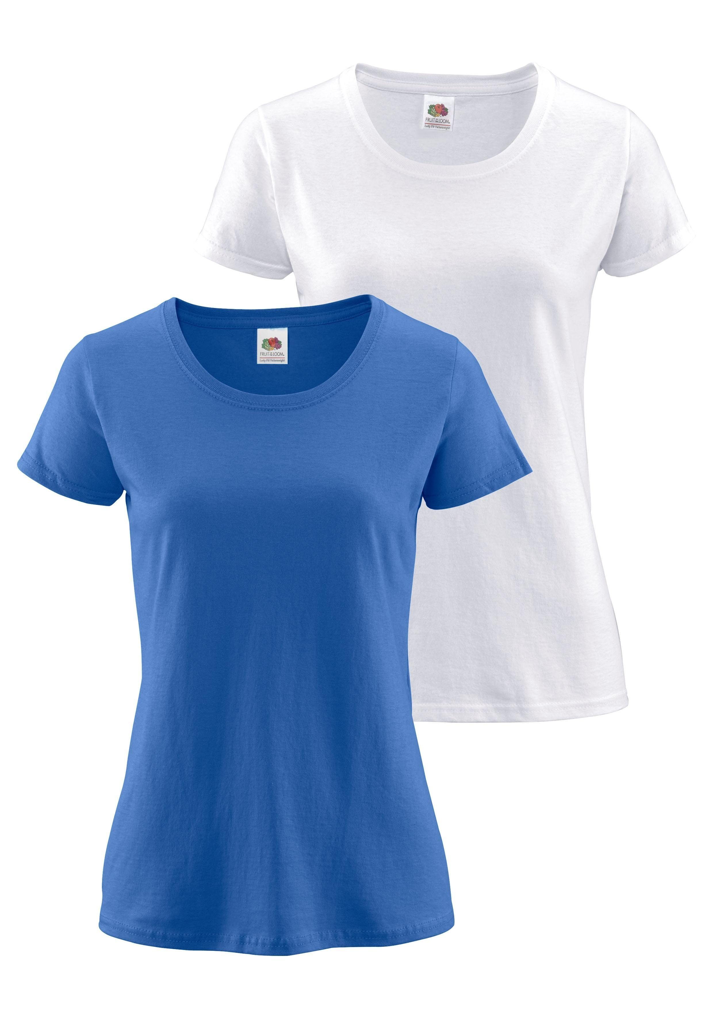 Fruit of the Loom Rundhalsshirt Lady Fit Premium (Packung, 2-tlg., 2er-Pack)