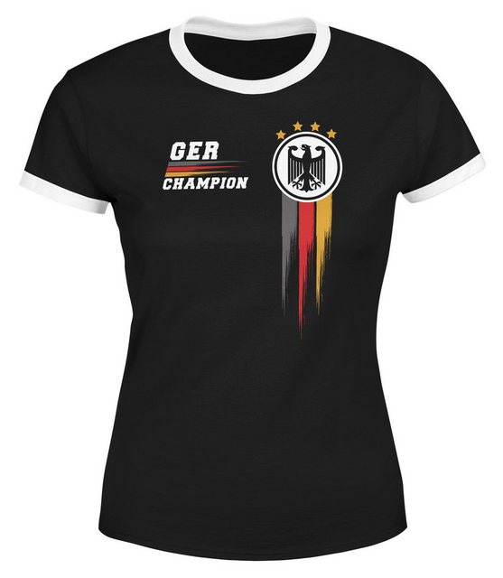 MoonWorks Print-Shirt Damen EM-Shirt Deutschland Fußball Fanshirt Germany C günstig online kaufen