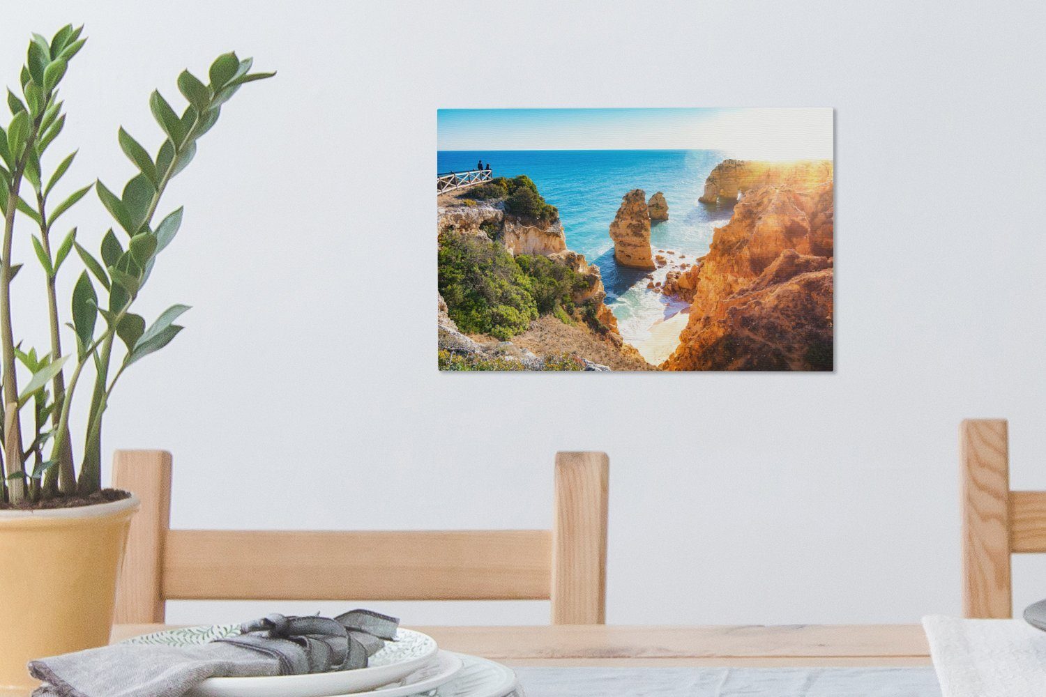 in St), Die der OneMillionCanvasses® Algarve Leinwandbilder, cm Leinwandbild (1 Portugal, Wandbild Küste Wanddeko, 30x20 Aufhängefertig,