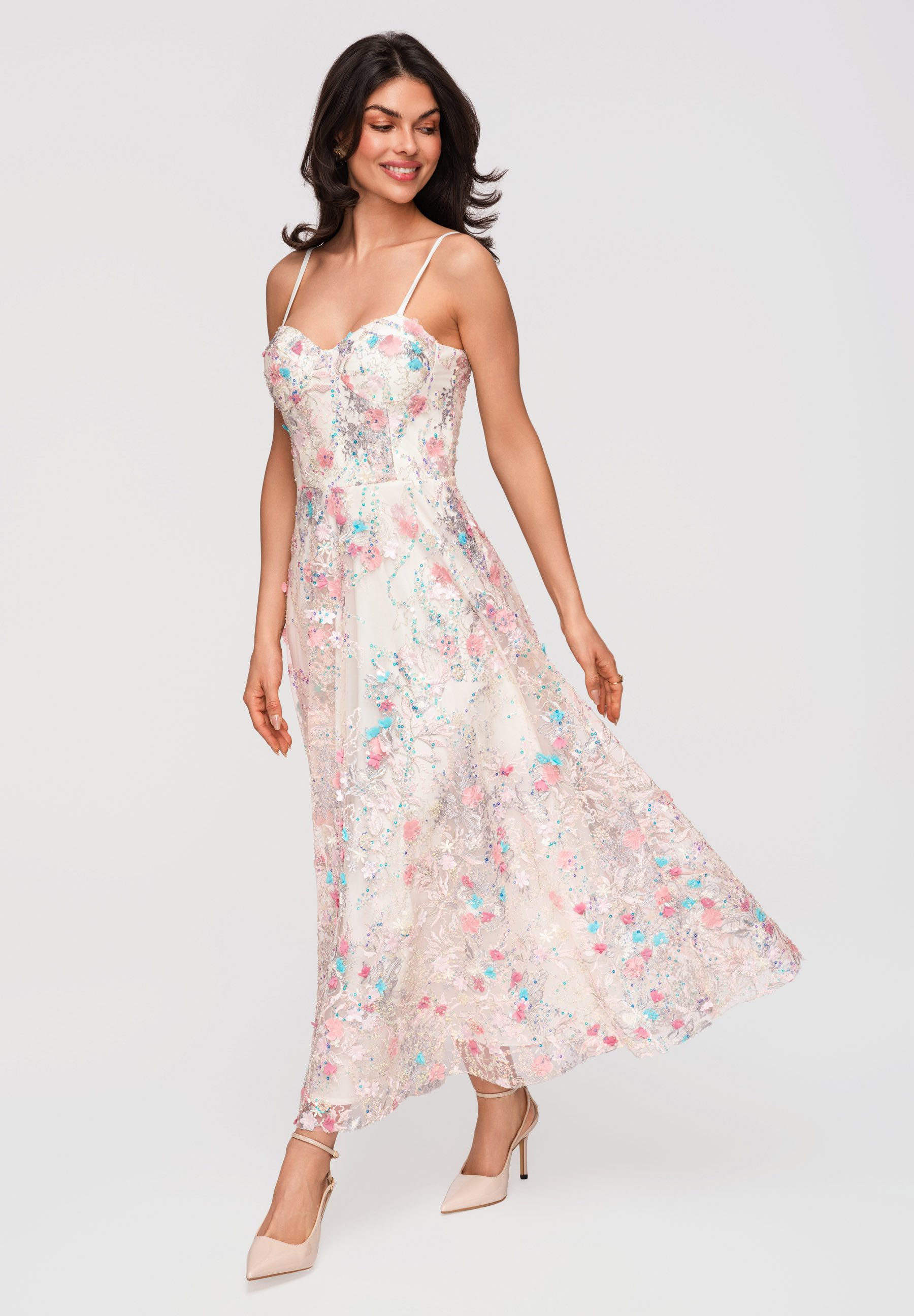OMBRE Abendkleid Abendkleid Damen Abendkleid mit elegantem Schnitt (kein Set, 1-tlg)