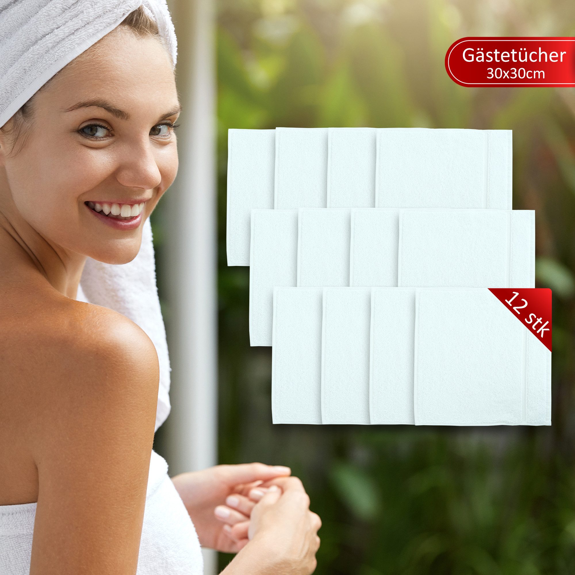 Veluna Home Gästehandtücher 30x30 cm Premium günstig online kaufen