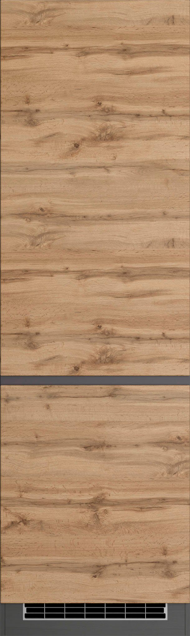 KOCHSTATION Kühlumbauschrank KS-Riesa Breite 60 cm, MDF-Fronten