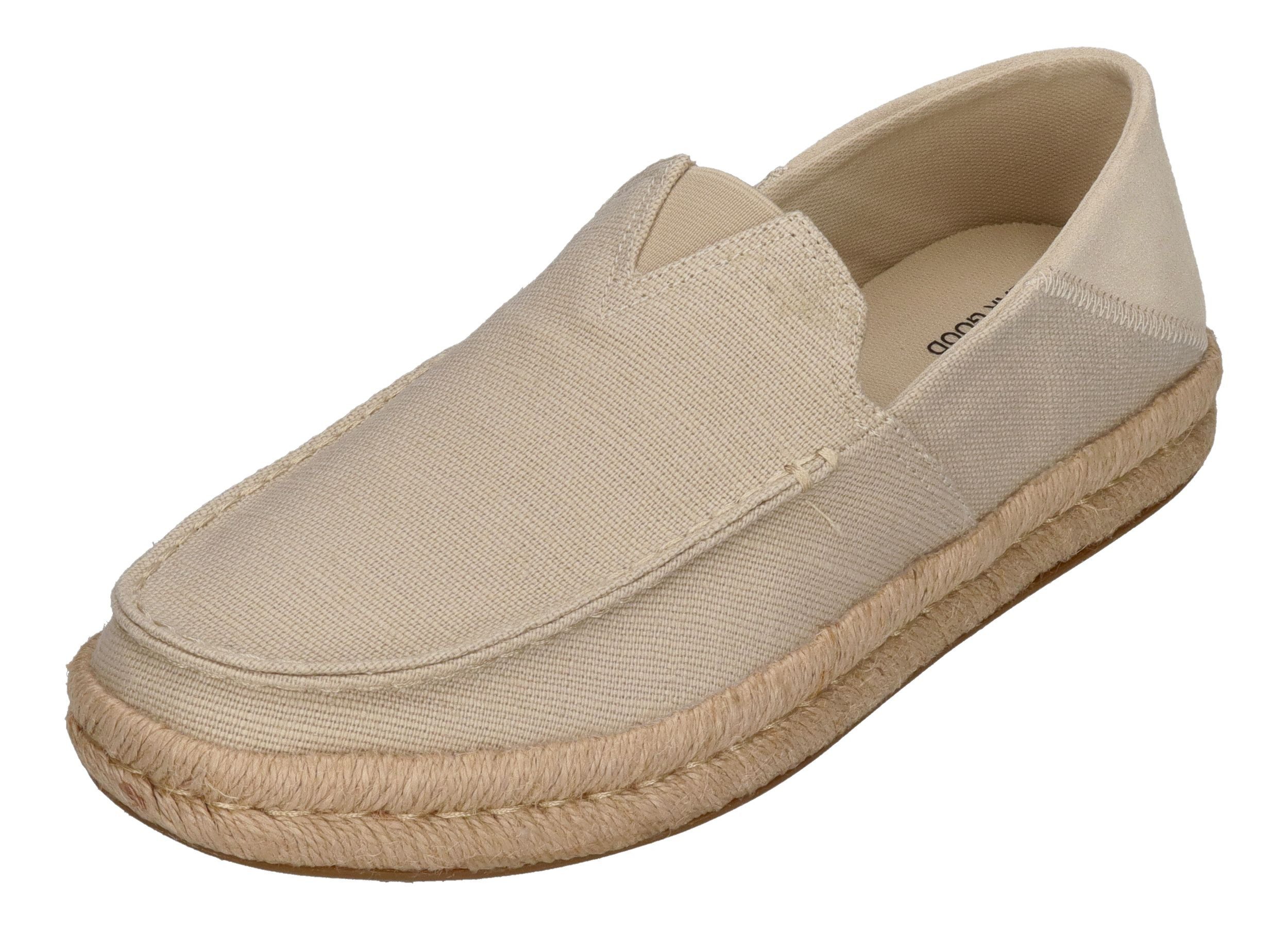 TOMS ALONSO LOAFER ROPE Espadrille Fog Heritage Canvas Suede