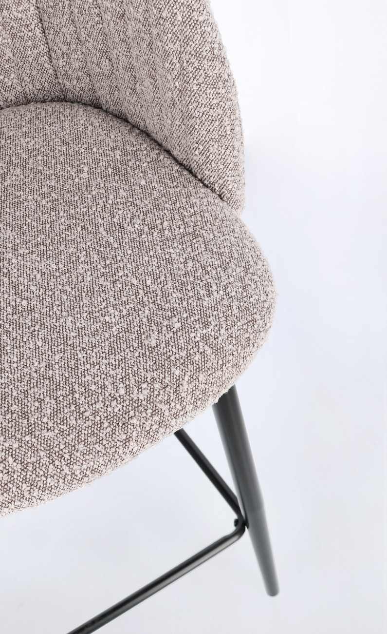 Bizzotto Barhocker Queen 2er-Set aus Boucle-Stoff, günstig online kaufen