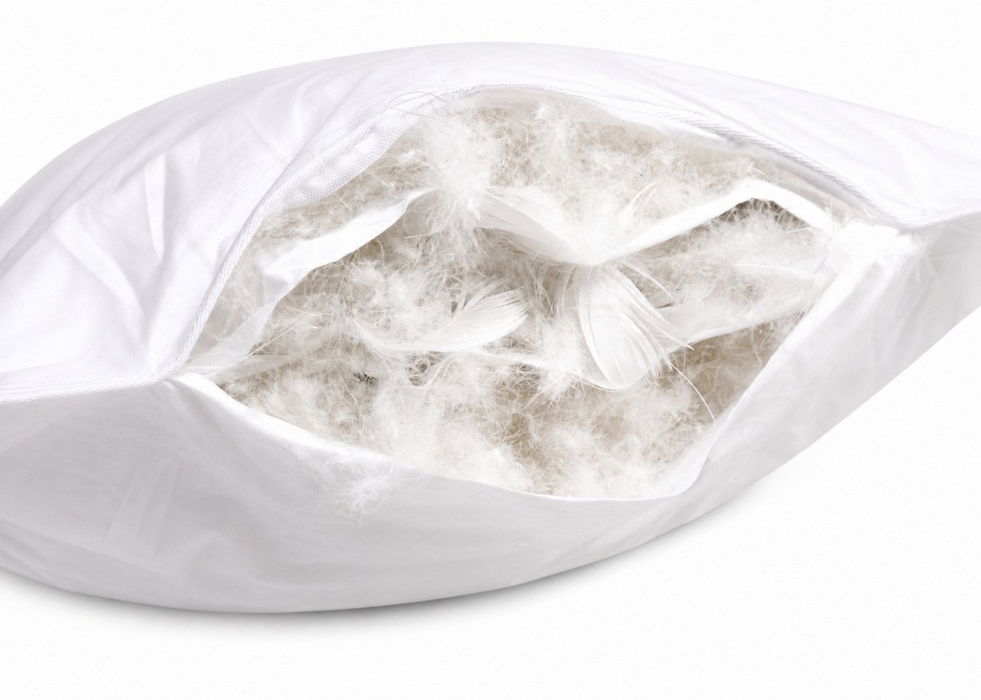 Betten Hofmann 3-Kammer-Kopfkissen Betten Hofmann Luxus Dreikammerkissen 40x60 cm mit Federn und Daunen, Füllung: 90% Daunen und 10% Federn, Bezug: 100% Baumwolle, Seitenschläfer, Rückenschläfer, kuschelweich und stützend, Made in Germany, allergikergeeig